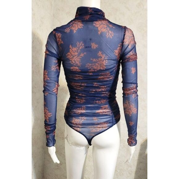 NWT - Free People Intimately Sheer Navy Body Suit - Size XS - Picture 4 of 10